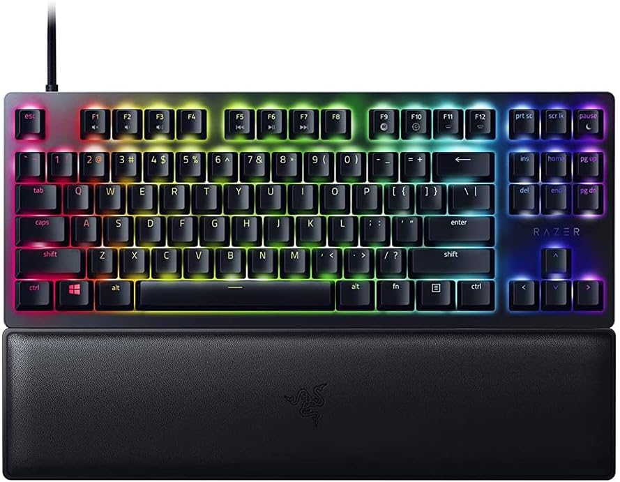Razer Huntsman Mini (Rode Schakelaar) - Compact 60% gaming toetsenbord (Lineaire Optische Schakelaars, Doubleshot PBT toetskappen, Afneembare USB-C kabel) QWERTY US layout | Zwart