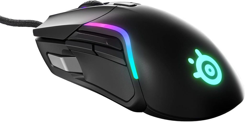 SteelSeries Rival 5 — gamingmuis — FPS, MOBA, MMO, Battle Royale — 18.000 CPI TrueMove Air optische sensor — 9 programmeerbare knoppen — 85 g competitief gewicht, zwart