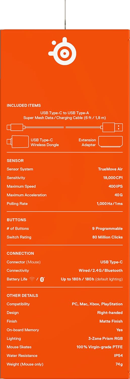 SteelSeries Aerox 3 - Geperforeerde RGB-gamingmuis - Ultralicht waterbestendig ontwerp - 8,500 DPI TrueMove Core optische sensor - Snow