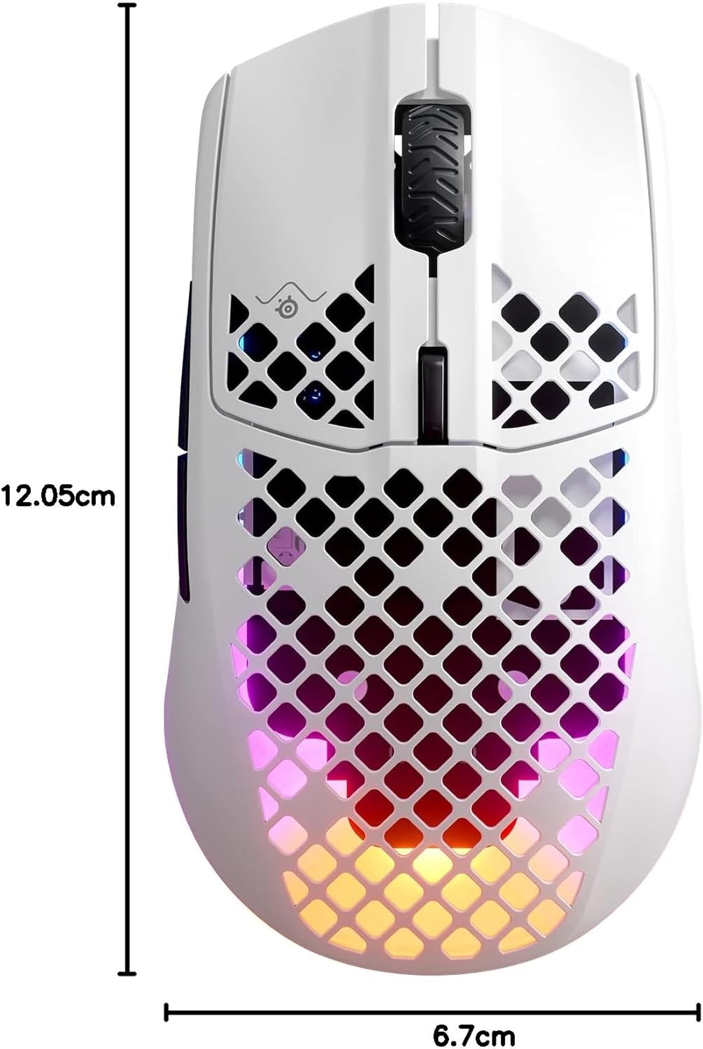 SteelSeries Aerox 3 - Geperforeerde RGB-gamingmuis - Ultralicht waterbestendig ontwerp - 8,500 DPI TrueMove Core optische sensor - Snow