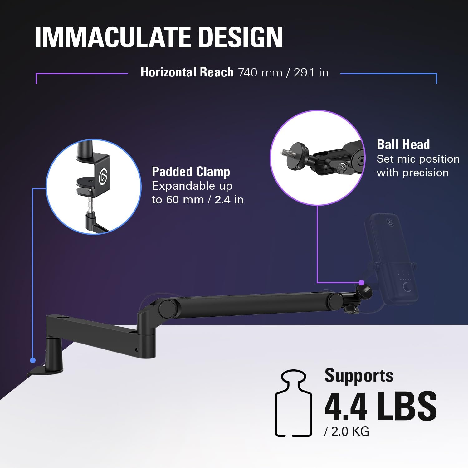Elgato Wave Mic Arm LP, premium microfoonarm