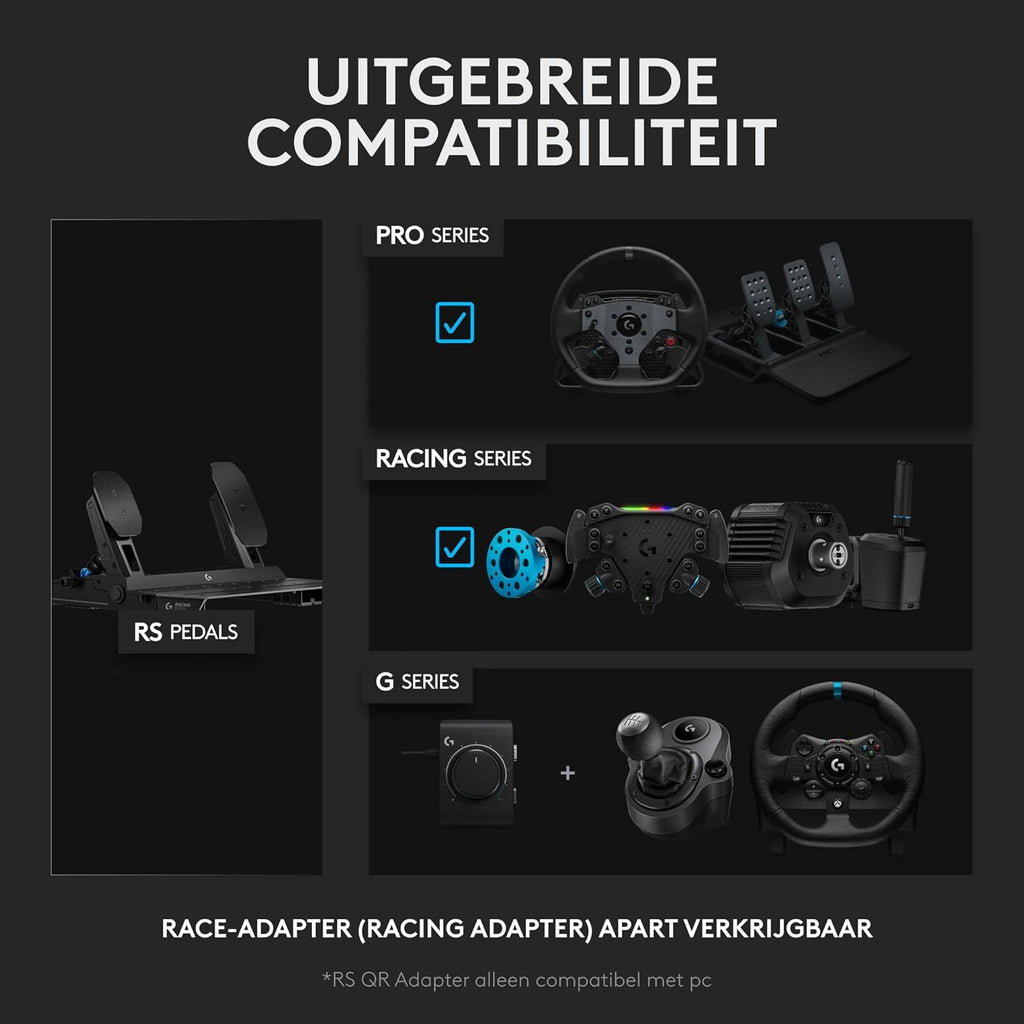 Logitech G RS H-SHIFTER - Levier de vitesses de simulation de course compatible avec les bases de volant de course PRO et RS50 pour consoles PlayStation 5, PS4, Xbox-Series X|S, Xbox-One et PC - Noir