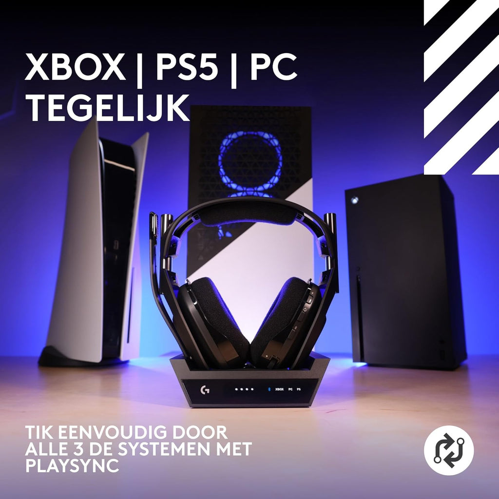 Logitech G Astro A50 X LIGHTSPEED trådlöst spelheadset + batteriladdare, PRO-G GRAPHENE, PLAYSYNC för Xbox Series X|S + PS5 + PC/Mac, Nintendo Switch 2, Bluetooth, HDMI 2.1 Passthru - Vit
