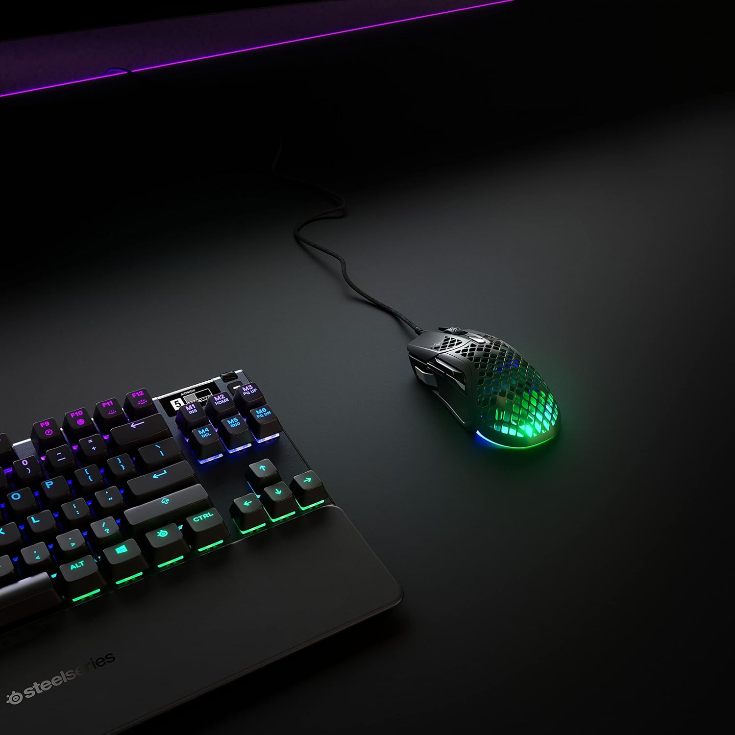 SteelSeries Aerox 3 - Geperforeerde RGB-gamingmuis - Ultralicht waterbestendig ontwerp - 8,500 DPI TrueMove Core optische sensor - Snow