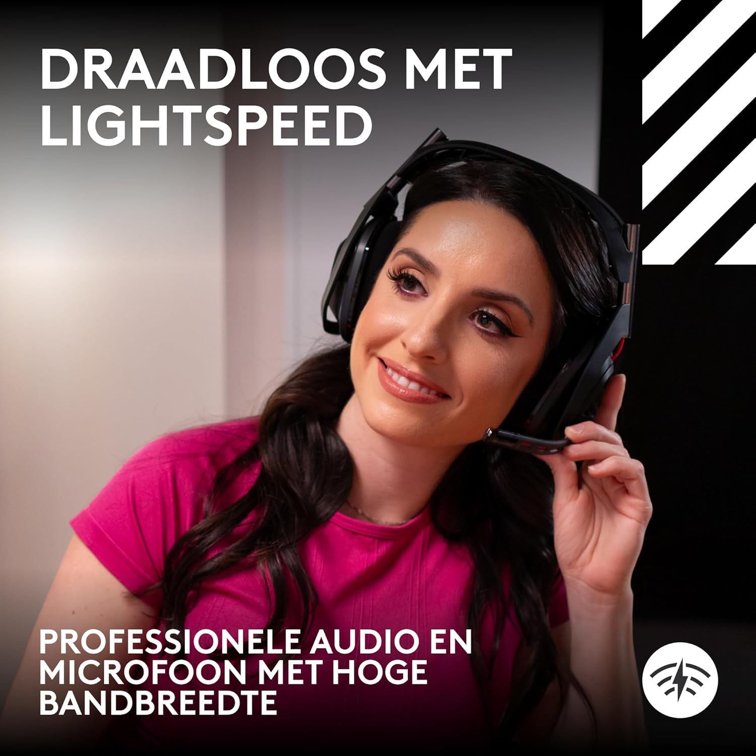 Logitech G Astro A50 X LIGHTSPEED trådlöst spelheadset + batteriladdare, PRO-G GRAPHENE, PLAYSYNC för Xbox Series X|S + PS5 + PC/Mac, Nintendo Switch 2, Bluetooth, HDMI 2.1 Passthru - Vit