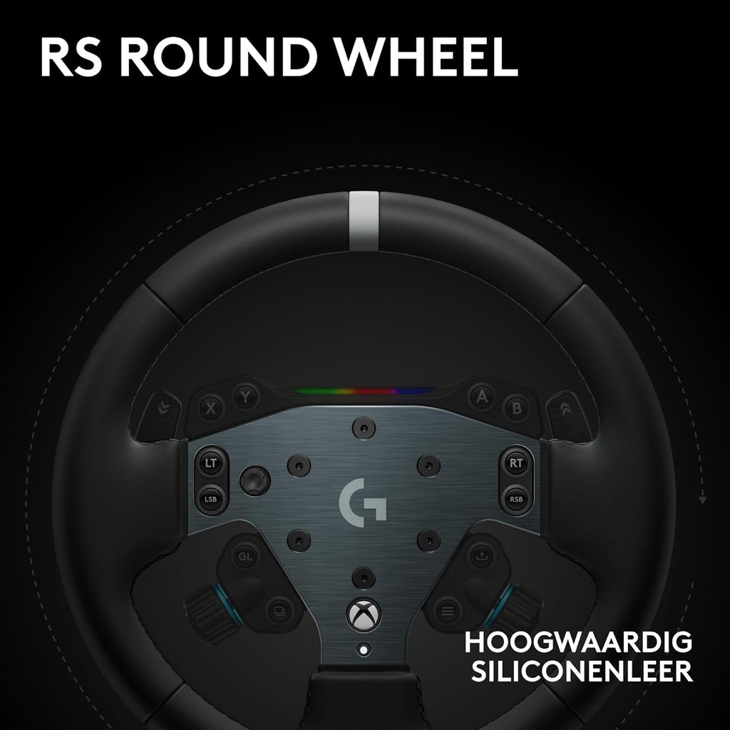Logitech G G923-racestuur en -pedalen, TRUEFORCE tot een force feedback van 1000 Hz, responsief rijden, startregeling voor dubbele koppeling, stuurhoes van echt, voor PS5, PS4, pc, Mac - Zwart