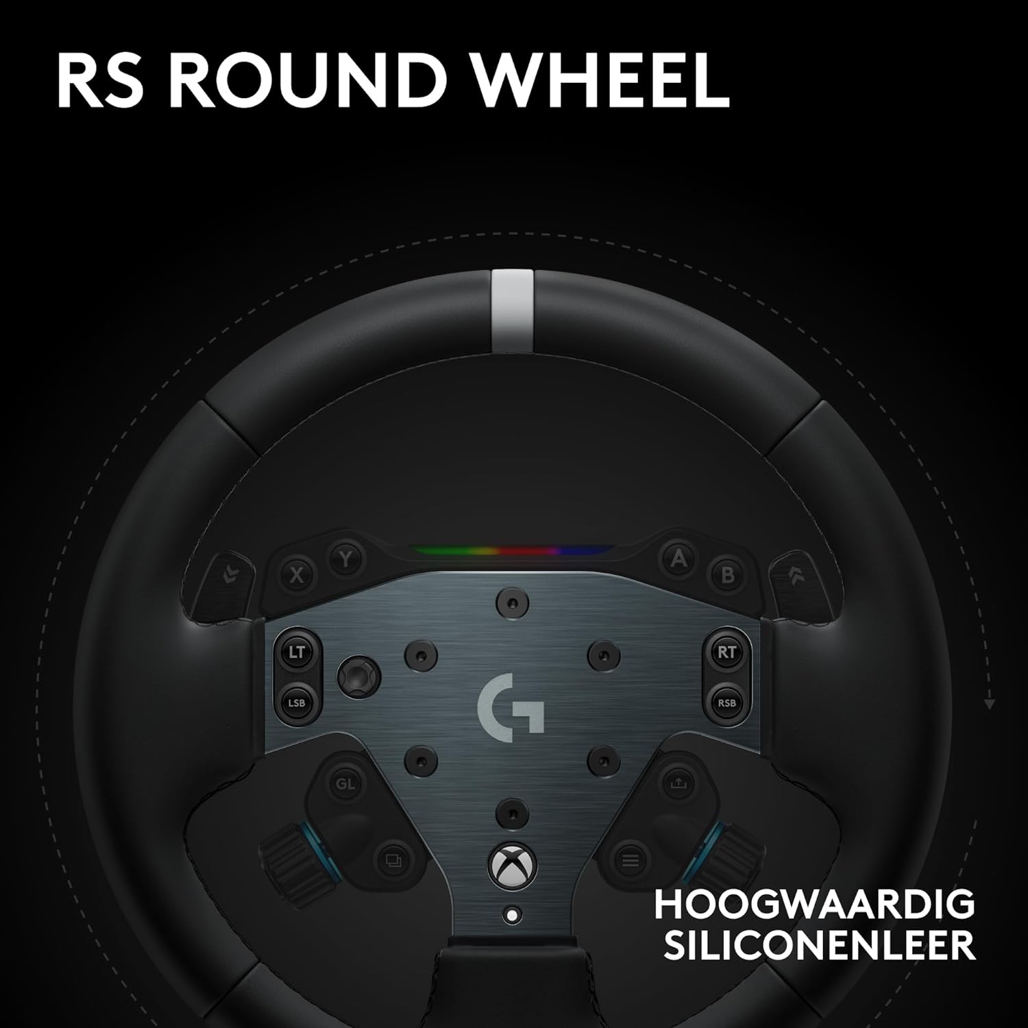 Logitech G G923-racestuur en -pedalen, TRUEFORCE tot een force feedback van 1000 Hz, responsief rijden, startregeling voor dubbele koppeling, stuurhoes van echt, voor PS5, PS4, pc, Mac - Zwart