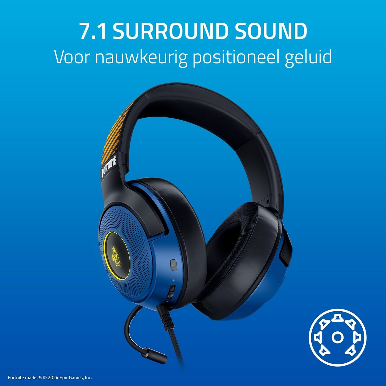 Razer Kraken V4 - Draadloze Gaming Headset (3 Modes Connectiviteit, TriForce 40mm Drivers, 9-Zone RGB Earcup Verlichting, Mix & Volume aanpassingen, THX Spatial Audio) Zwart