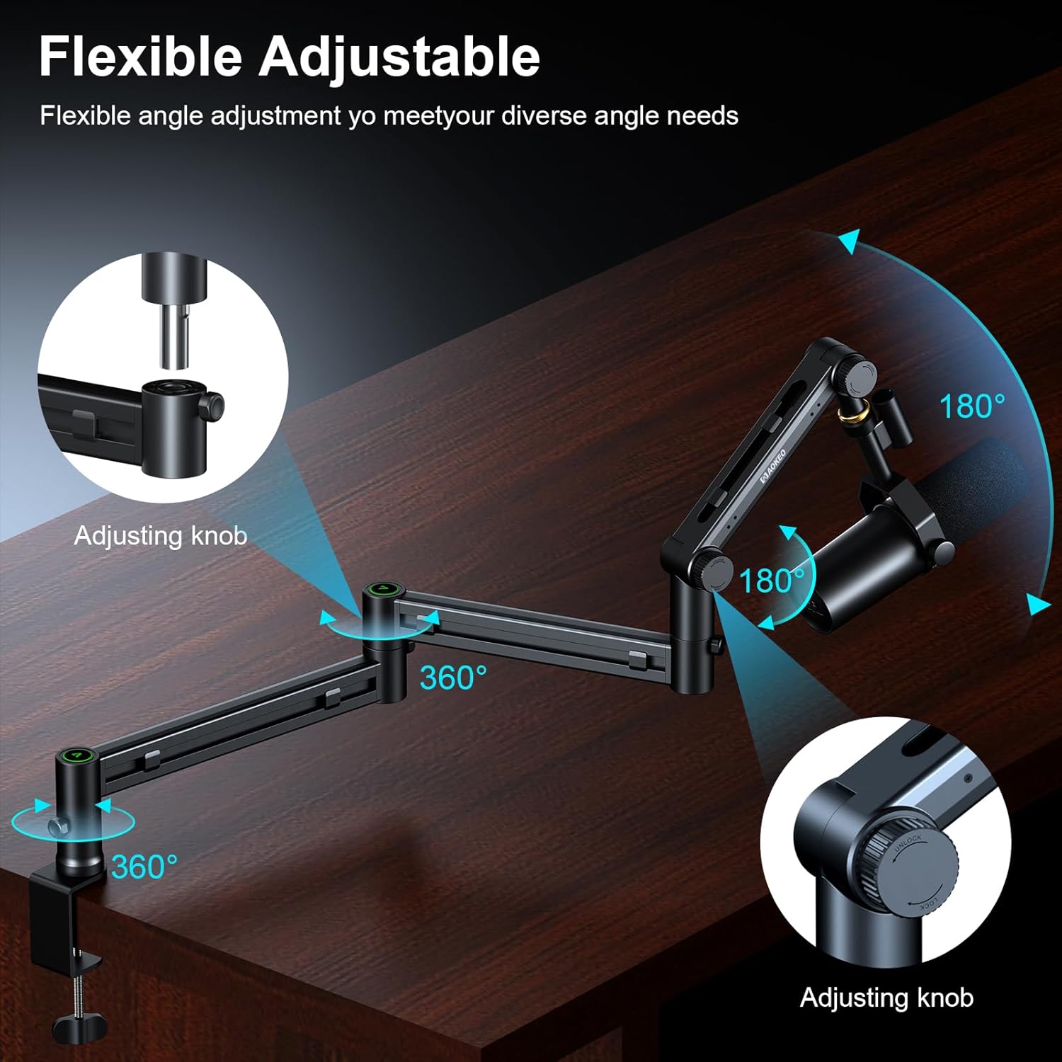 Microfoonarm,Aokeo AK-58i Desk