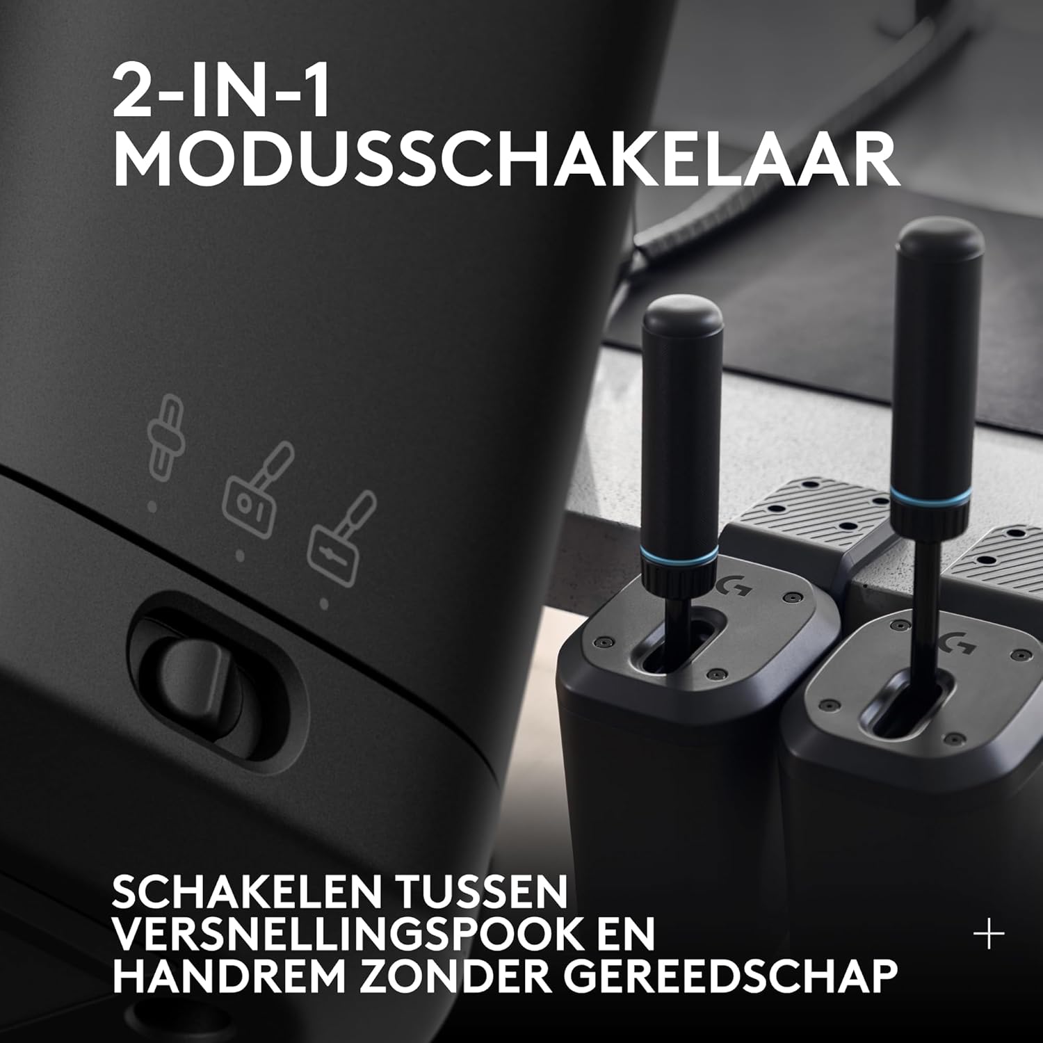 Logitech G RS H-SHIFTER - Levier de vitesses de simulation de course compatible avec les bases de volant de course PRO et RS50 pour consoles PlayStation 5, PS4, Xbox-Series X|S, Xbox-One et PC - Noir