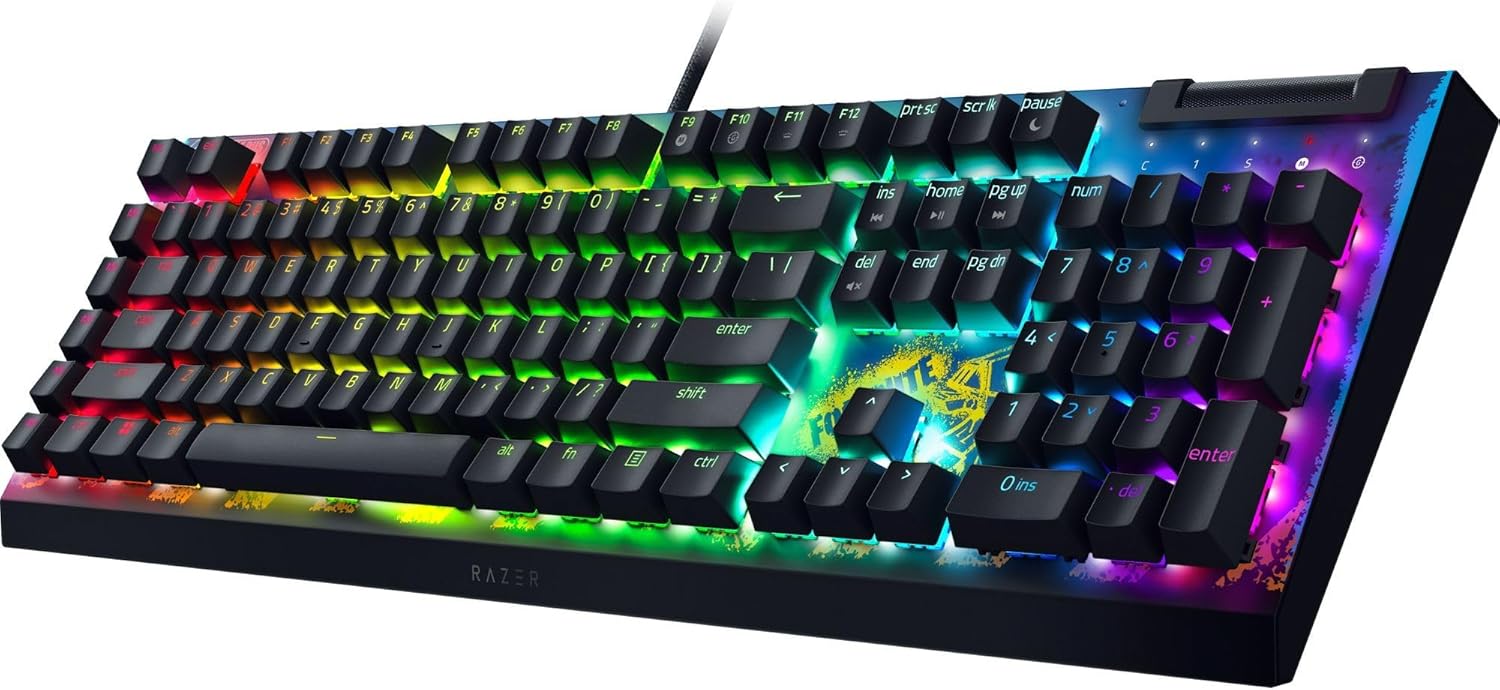 Razer BlackWidow V4 - Mechanisch gaming toetsenbord met Chroma RGB (Mechanische Razer gele schakelaars, 6 speciale macro toetsen, Doubleshot ABS keycaps) QWERTY US Layout | Zwart