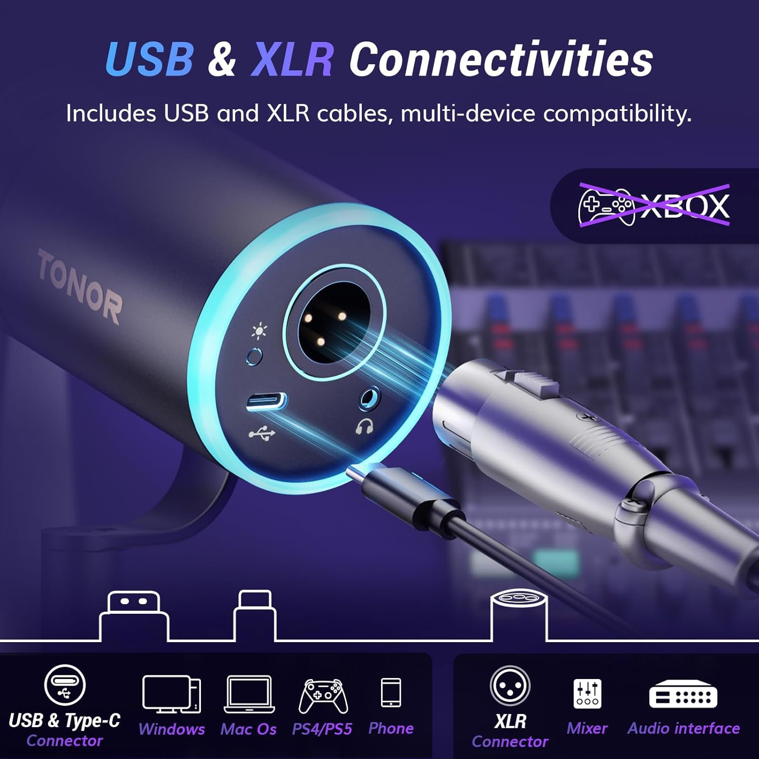 TONOR USB/XLR Microfoon,