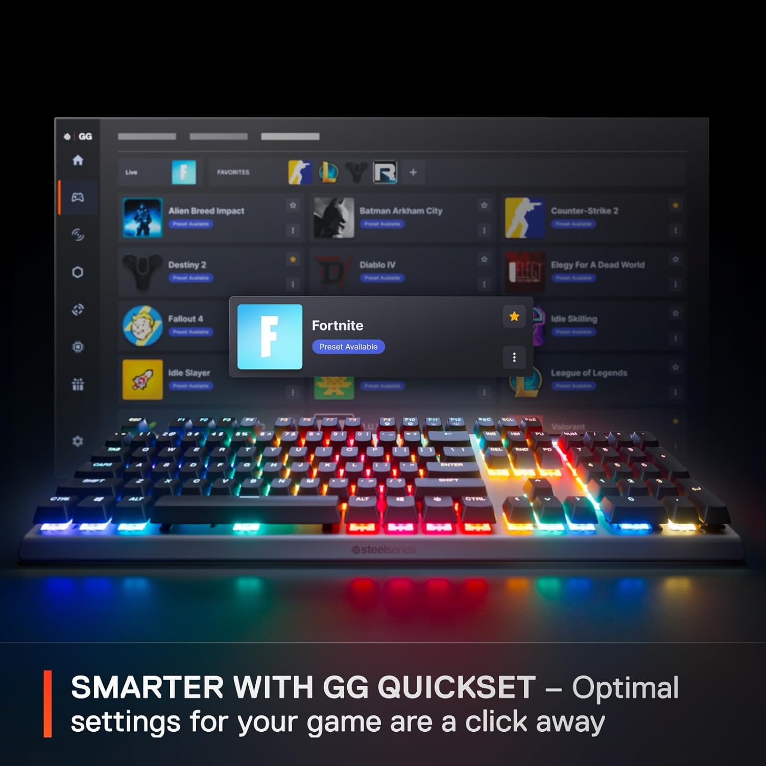 SteelSeries Apex Pro Gen 3 - HyperMagnetic Gaming Keyboard - OmniPoint 3.0 schakelaars - Verstelbare activering - Rapid Trigger - Rapid Tap/SOCD - OLED - RGB - PBT-keycaps - USB-C - FR Layout AZERTY