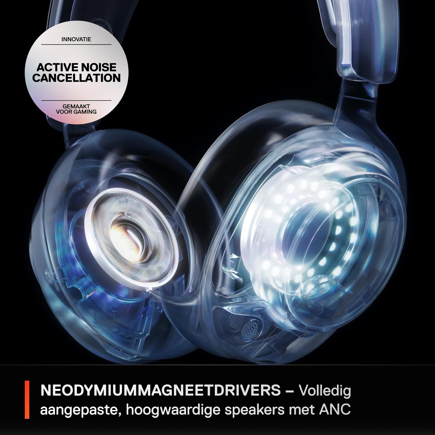 SteelSeries Arctis Nova Pro Wireless gameheadset, aansluiting op meerdere systemen, Neodymiummagneetdrivers, Actieve ruisonderdrukking, Infinity Power System, Xbox Series X|S, Xbox One, Windows 10/11