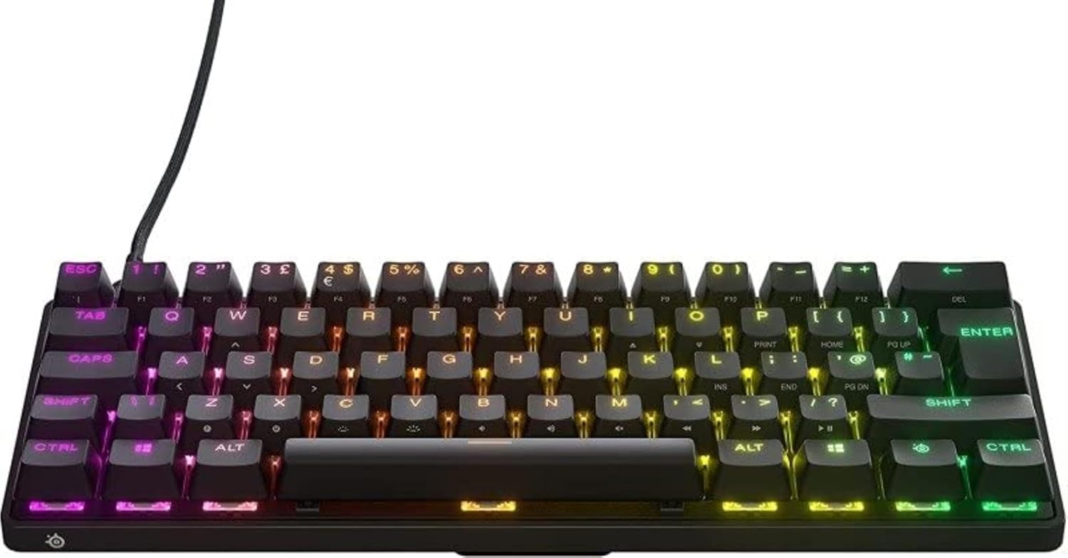 SteelSeries Apex Pro Mini Gen 3 OmniPoint 3.0 HyperMagnetic-schakelaars - Verstelbare activering - Rapid Trigger - Presets voor games - Protection Mode - Rapid Tap/SOCD - RGB - PBT-keycaps - UK QWERTY