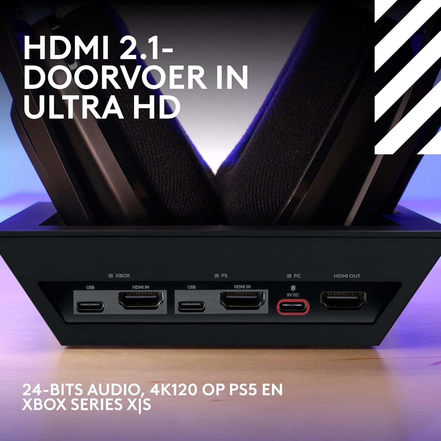 Logitech G Astro A50 X LIGHTSPEED trådlöst spelheadset + batteriladdare, PRO-G GRAPHENE, PLAYSYNC för Xbox Series X|S + PS5 + PC/Mac, Nintendo Switch 2, Bluetooth, HDMI 2.1 Passthru - Vit