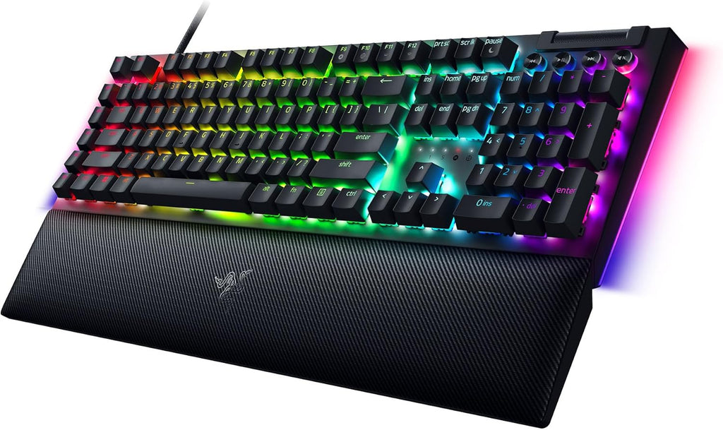 Razer BlackWidow V4 - Mechanisch gaming toetsenbord met Chroma RGB (Mechanische Razer gele schakelaars, 6 speciale macro toetsen, Doubleshot ABS keycaps) QWERTY US Layout | Zwart