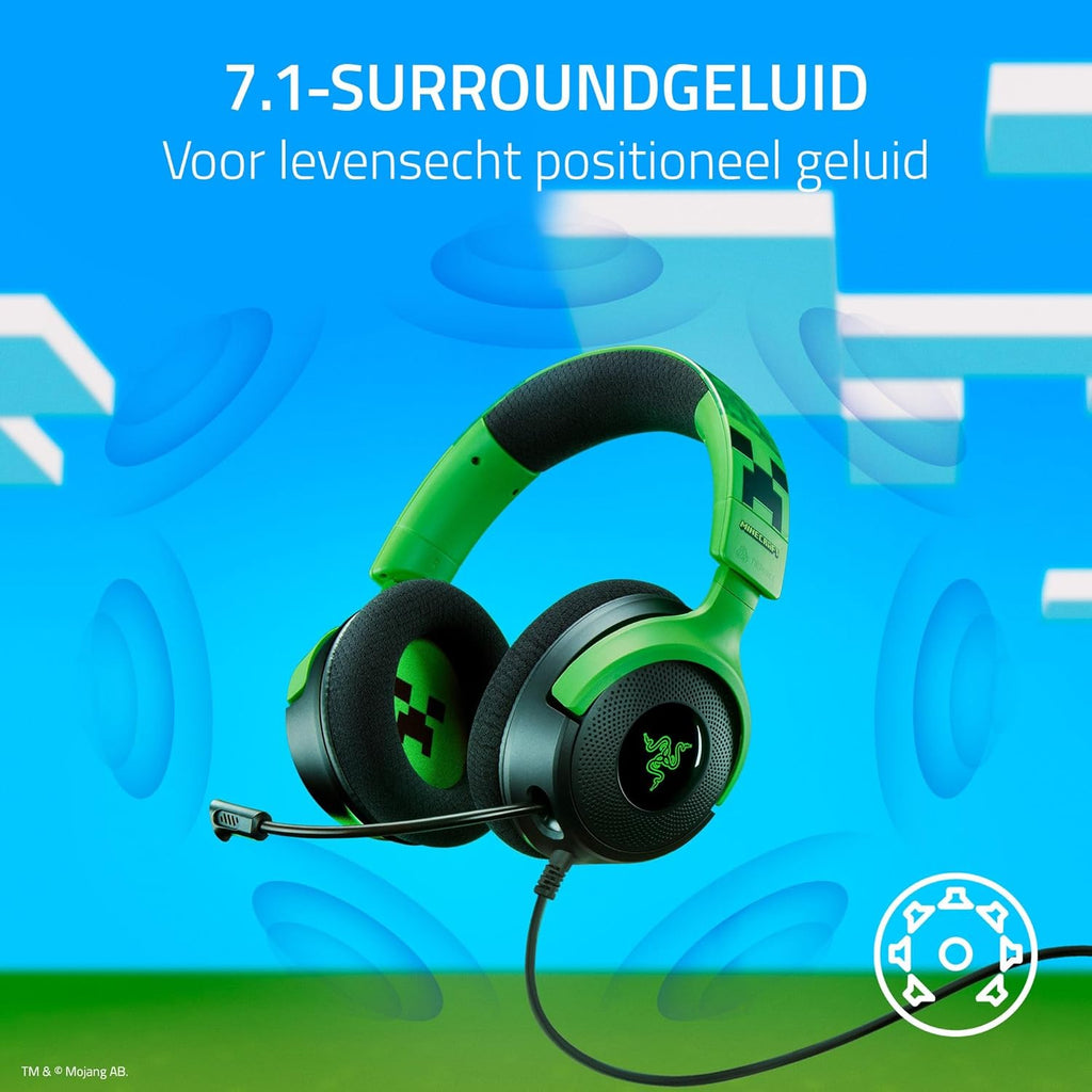 Razer Kraken V4 - Draadloze Gaming Headset (3 Modes Connectiviteit, TriForce 40mm Drivers, 9-Zone RGB Earcup Verlichting, Mix & Volume aanpassingen, THX Spatial Audio) Zwart