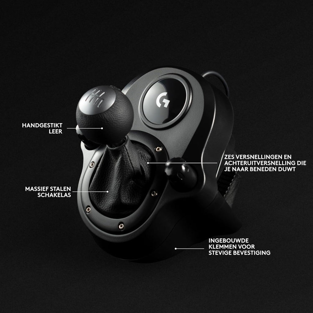 Logitech G G29 SE Driving Force-racestuur en -pedalen, forcefeedback, echt leer + Logitech G Driving Force-versnellingspook - Voor PS5, PS4 en pc, Mac - Black