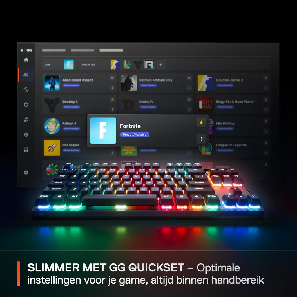SteelSeries Apex Pro TKL Wireless Gen 3 - HyperMagnetic Gaming Keyboard - OmniPoint 3.0 - Verstelbare activering - Rapid Trigger - Voorinstellingen voor games - Rapid Tap/SOCD - OLED -DE Layout QWERTZ