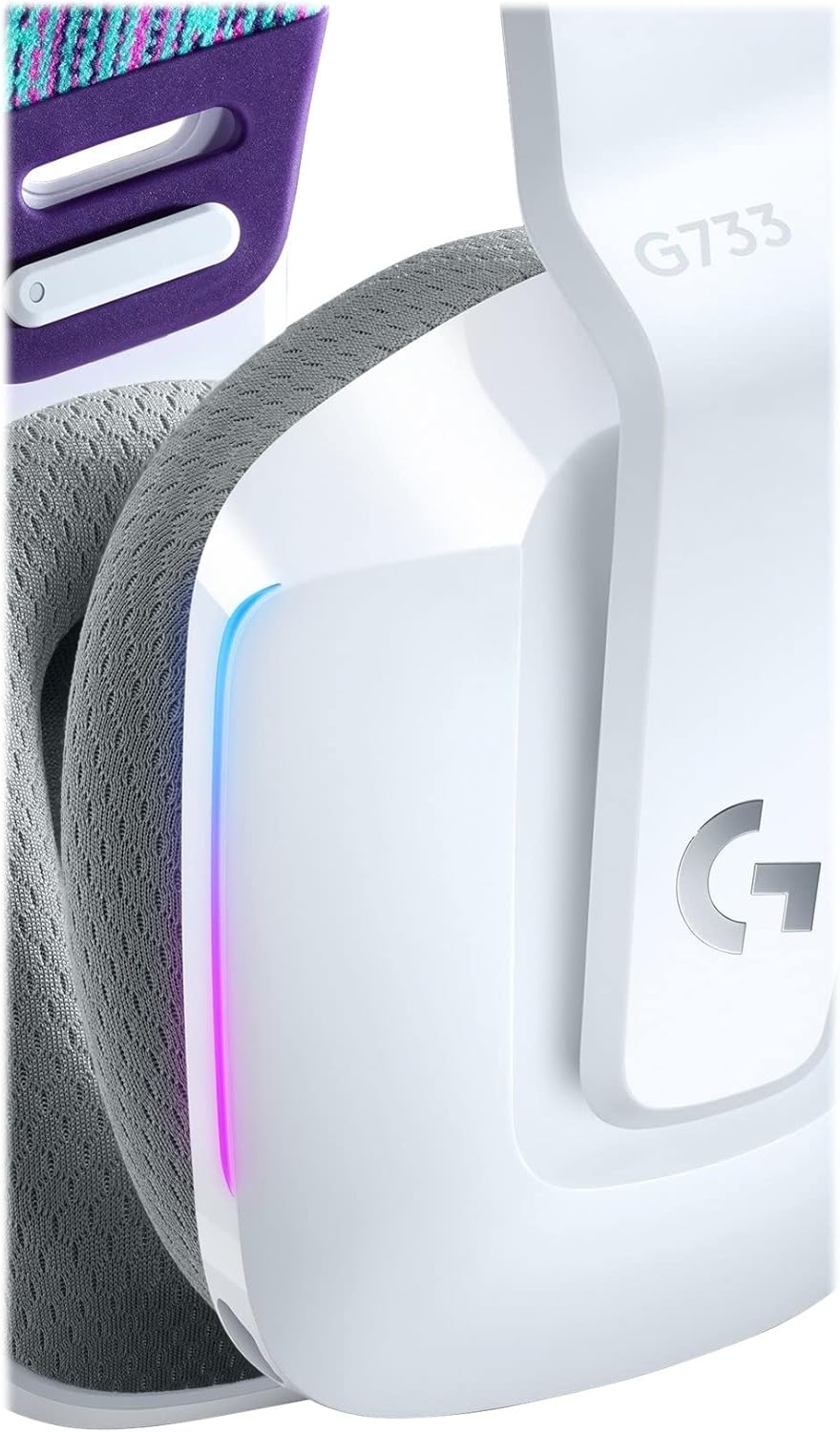 Logitech G522 LIGHTSPEED draadloze gaming headset, LIGHTSYNC RGB, microfoon en geavanceerde gesynchroniseerde audio, drievoudige connectiviteit - LIGHTSPEED, Bluetooth, USB-A naar USB-C voor pc -Zwart