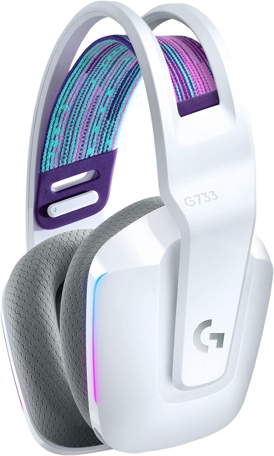 Logitech G522 LIGHTSPEED draadloze gaming headset, LIGHTSYNC RGB, microfoon en geavanceerde gesynchroniseerde audio, drievoudige connectiviteit - LIGHTSPEED, Bluetooth, USB-A naar USB-C voor pc -Zwart