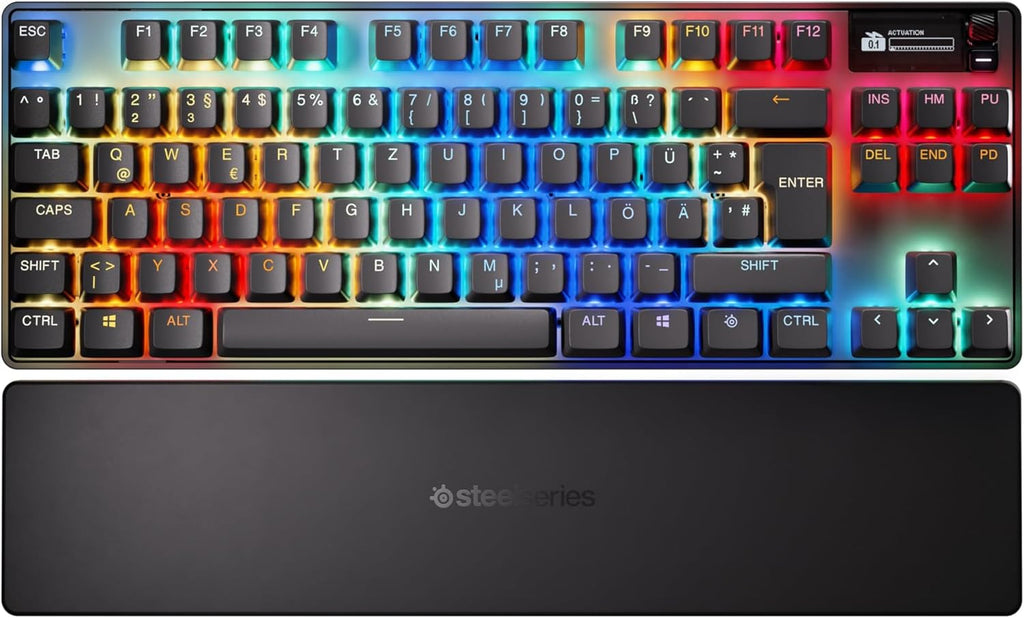 SteelSeries Apex Pro TKL Wireless Gen 3 - HyperMagnetic Gaming Keyboard - OmniPoint 3.0 - Verstelbare activering - Rapid Trigger - Voorinstellingen voor games - Rapid Tap/SOCD - OLED -DE Layout QWERTZ
