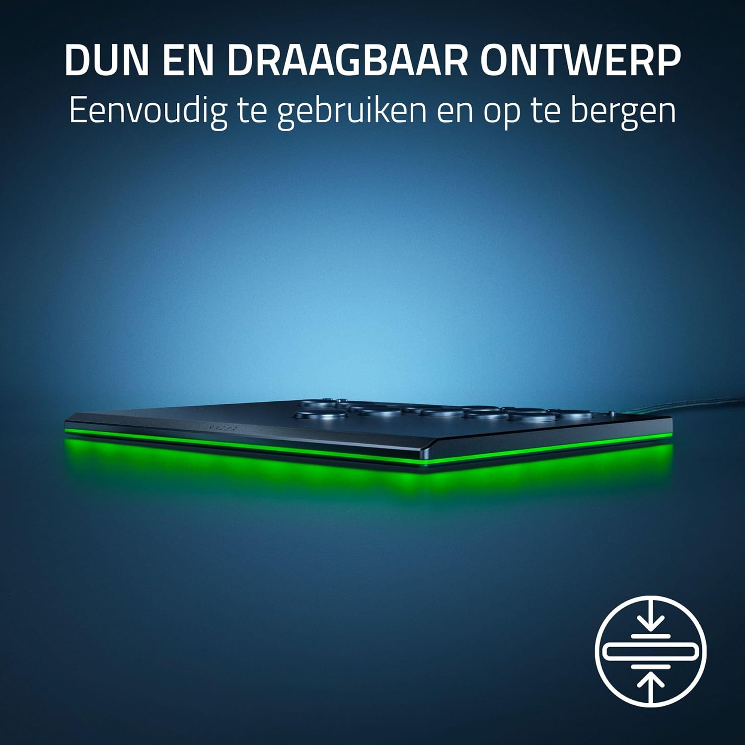 Razer Kitsune - Optische arcadecontroller met knoppen voor PS5 en pc (Nauwkeurige knopindeling met vier bewegingsrichtingen, Lage lineaire optische switches van Razer, Dun en draagbaar ontwerp) Zwart