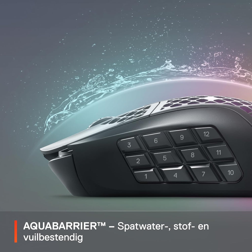 SteelSeries Aerox 3 - Geperforeerde RGB-gamingmuis - Ultralicht waterbestendig ontwerp - 8,500 DPI TrueMove Core optische sensor - Snow