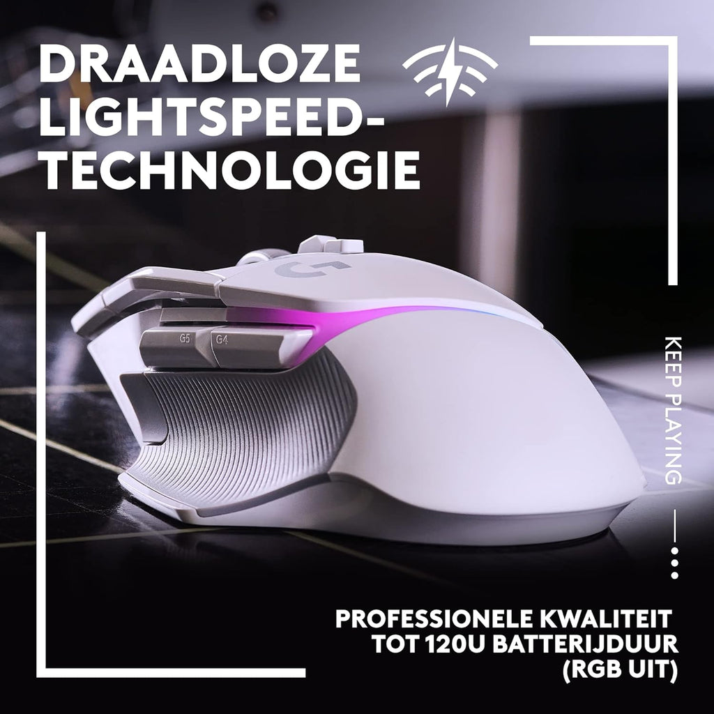 Logitech G502 X Bedrade Gamingmuis - LIGHTFORCE hybride, optisch-mechanische, primaire schakelaars, HERO 25K gaming sensor, voor PC - MacOS/Windows - Zwart