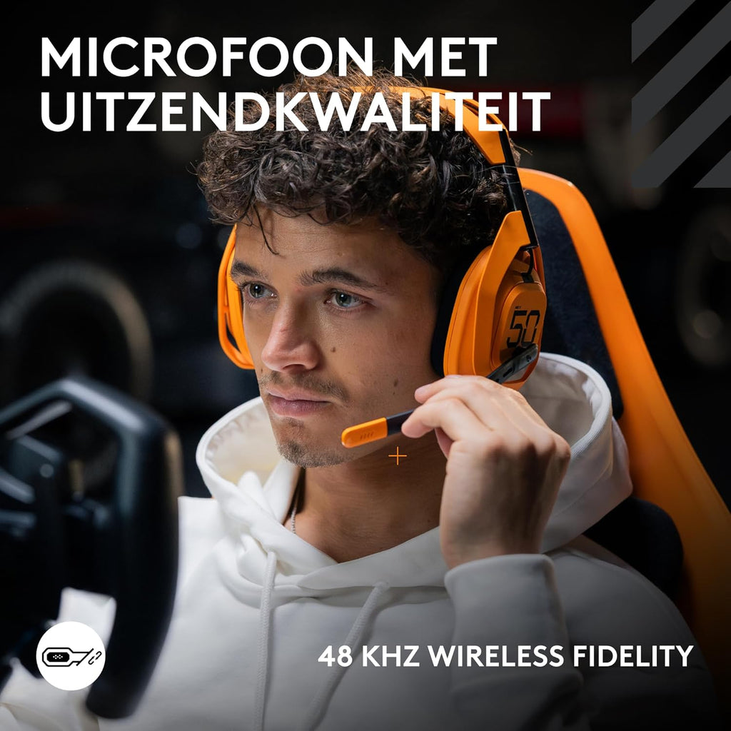 Logitech G Astro A50 X LIGHTSPEED trådlöst spelheadset + batteriladdare, PRO-G GRAPHENE, PLAYSYNC för Xbox Series X|S + PS5 + PC/Mac, Nintendo Switch 2, Bluetooth, HDMI 2.1 Passthru - Vit