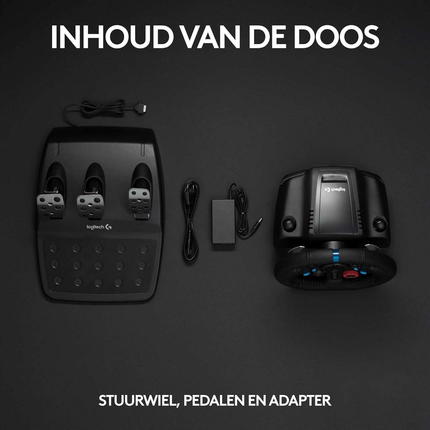Logitech G G29 SE Driving Force-racestuur en -pedalen, forcefeedback, echt leer + Logitech G Driving Force-versnellingspook - Voor PS5, PS4 en pc, Mac - Black