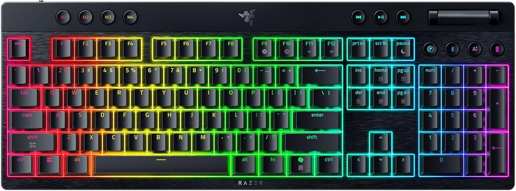 Razer BlackWidow V4 - Mechanisch gaming toetsenbord met Chroma RGB (Mechanische Razer gele schakelaars, 6 speciale macro toetsen, Doubleshot ABS keycaps) QWERTY US Layout | Zwart