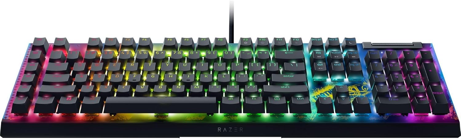 Razer BlackWidow V4 - Mechanisch gaming toetsenbord met Chroma RGB (Mechanische Razer gele schakelaars, 6 speciale macro toetsen, Doubleshot ABS keycaps) QWERTY US Layout | Zwart