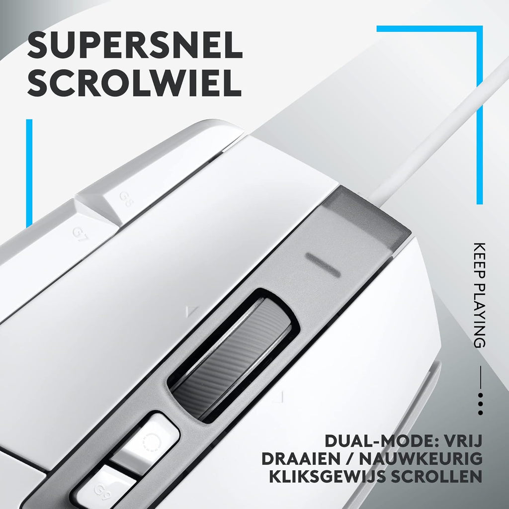 Logitech G502 X Bedrade Gamingmuis - LIGHTFORCE hybride, optisch-mechanische, primaire schakelaars, HERO 25K gaming sensor, voor PC - MacOS/Windows - Zwart