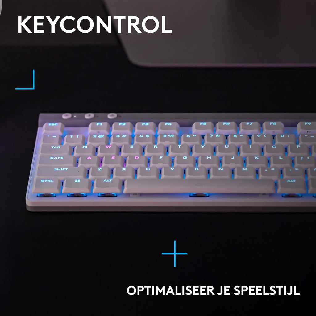 Logitech G G515 LIGHTSPEED TKL Laag profiel draadloos gamingtoetsenbord, LIGHTSYNC RGB, Thin Tenkeyless-ontwerp, PBT toetskappen, tactiele mechanische schakelaars, US International QWERTY - Zwart