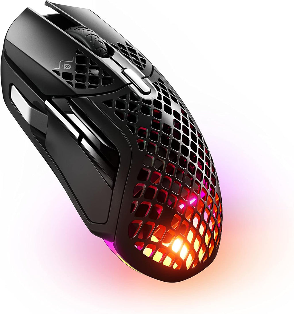 SteelSeries Aerox 3 - Geperforeerde RGB-gamingmuis - Ultralicht waterbestendig ontwerp - 8,500 DPI TrueMove Core optische sensor - Snow