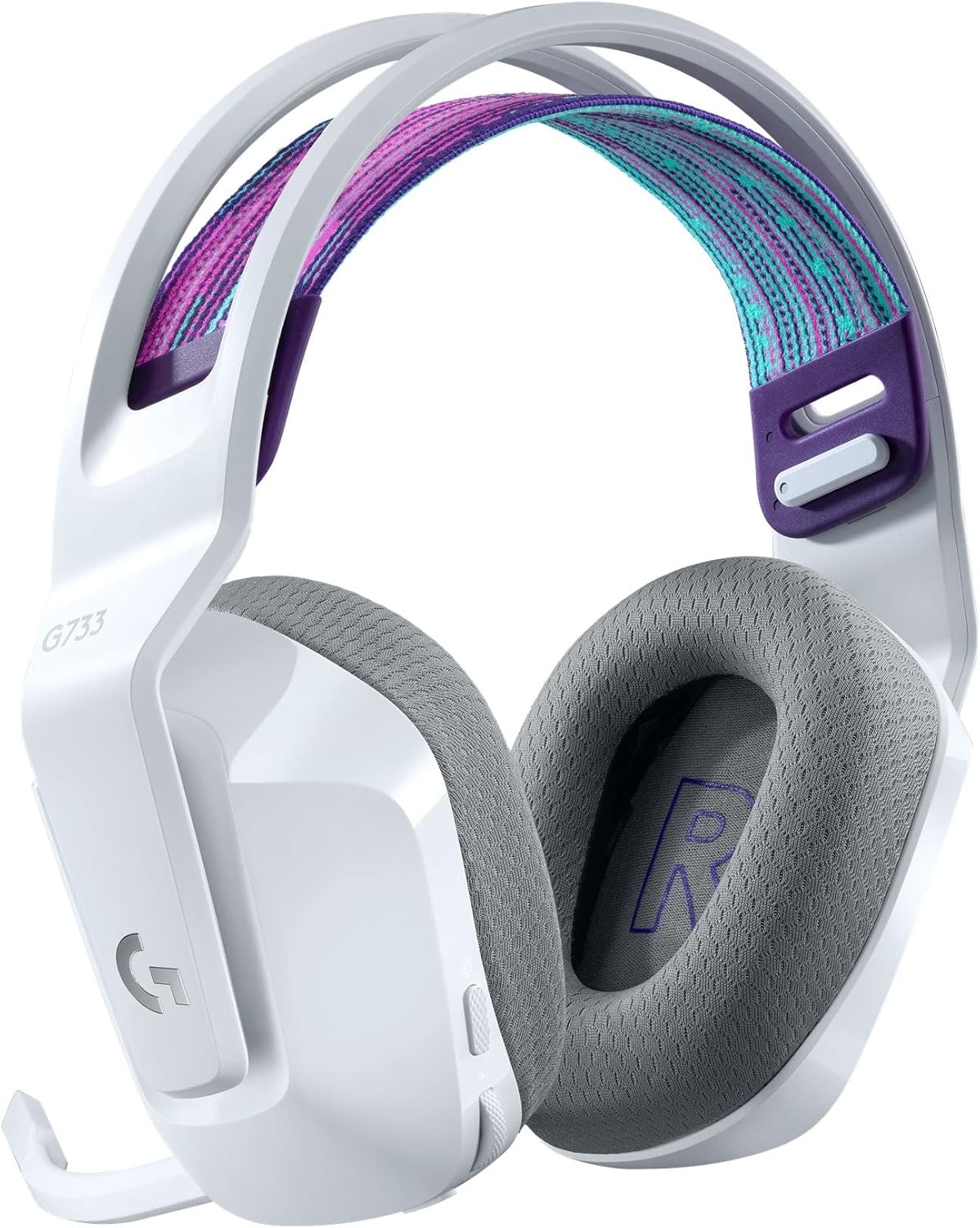 Logitech G522 LIGHTSPEED draadloze gaming headset, LIGHTSYNC RGB, microfoon en geavanceerde gesynchroniseerde audio, drievoudige connectiviteit - LIGHTSPEED, Bluetooth, USB-A naar USB-C voor pc -Zwart
