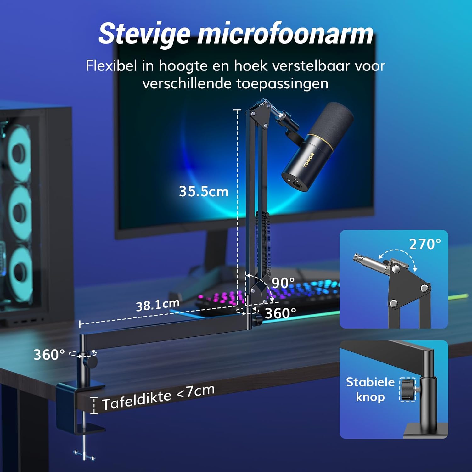 TONOR USB/XLR Microfoon,