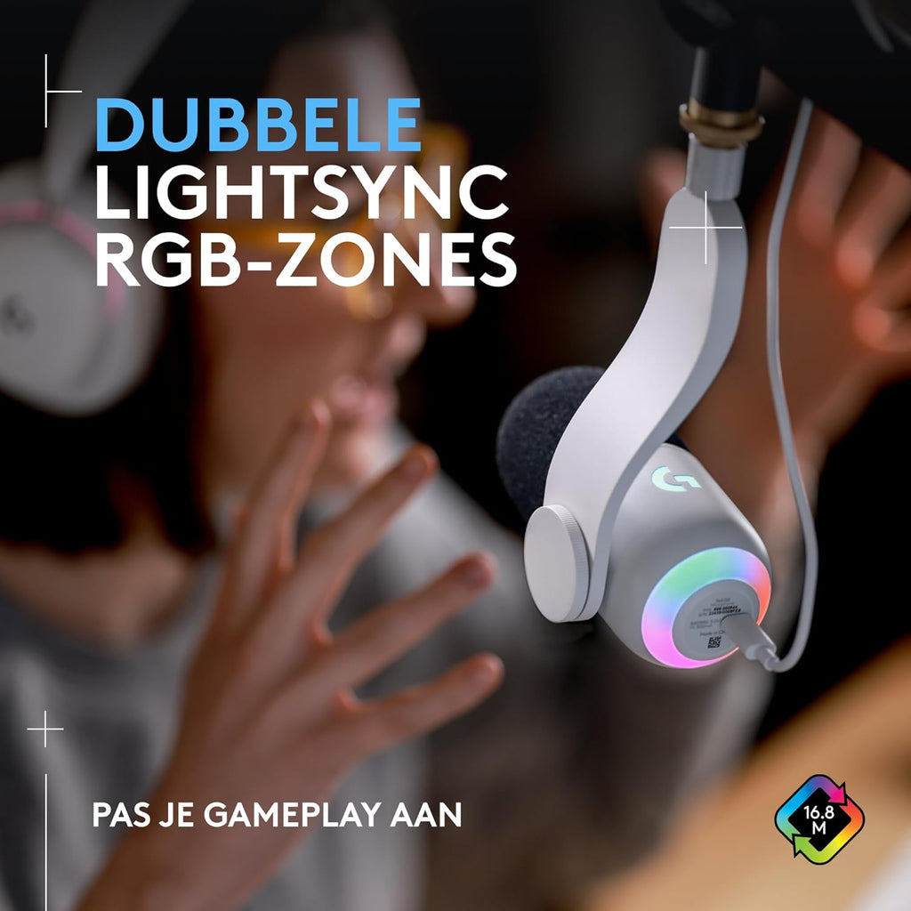 Logitech G Yeti GX Dynamic RGB-gamingmicrofoon met LIGHTSYNC, USB-microfoon voor streamen, supercardioïde, plug-and-play met USB voor pc/Mac - Zwart