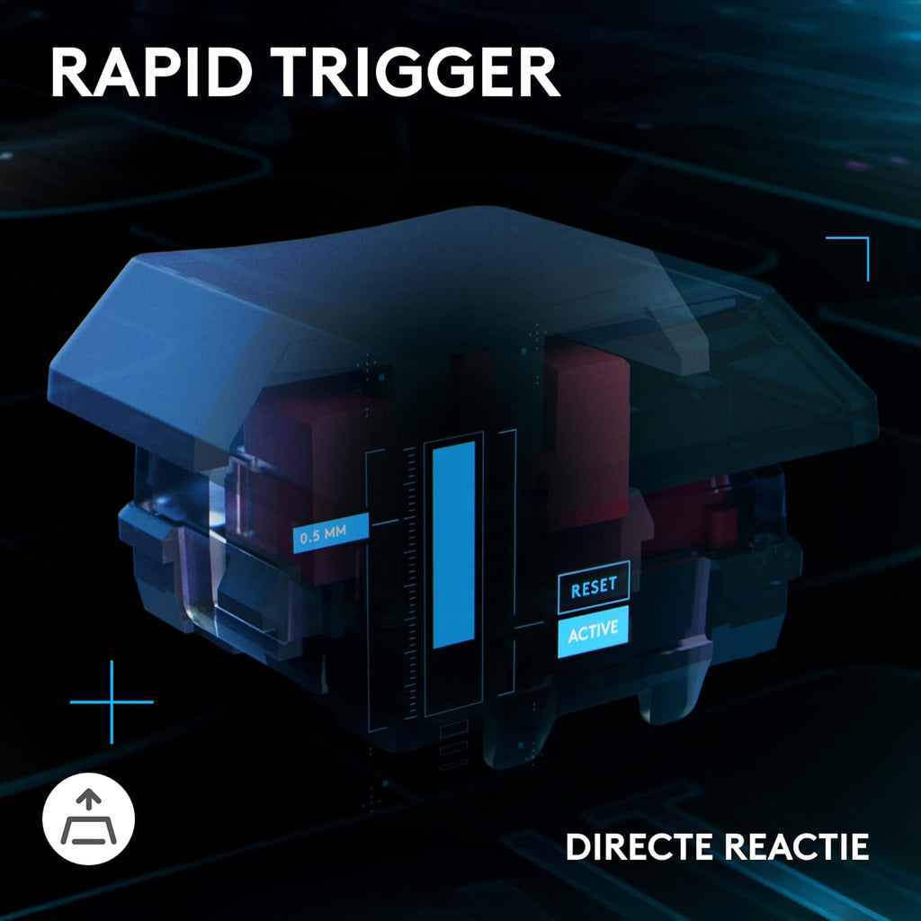 Logitech G G515 LIGHTSPEED TKL Laag profiel draadloos gamingtoetsenbord, LIGHTSYNC RGB, Thin Tenkeyless-ontwerp, PBT toetskappen, tactiele mechanische schakelaars, US International QWERTY - Zwart
