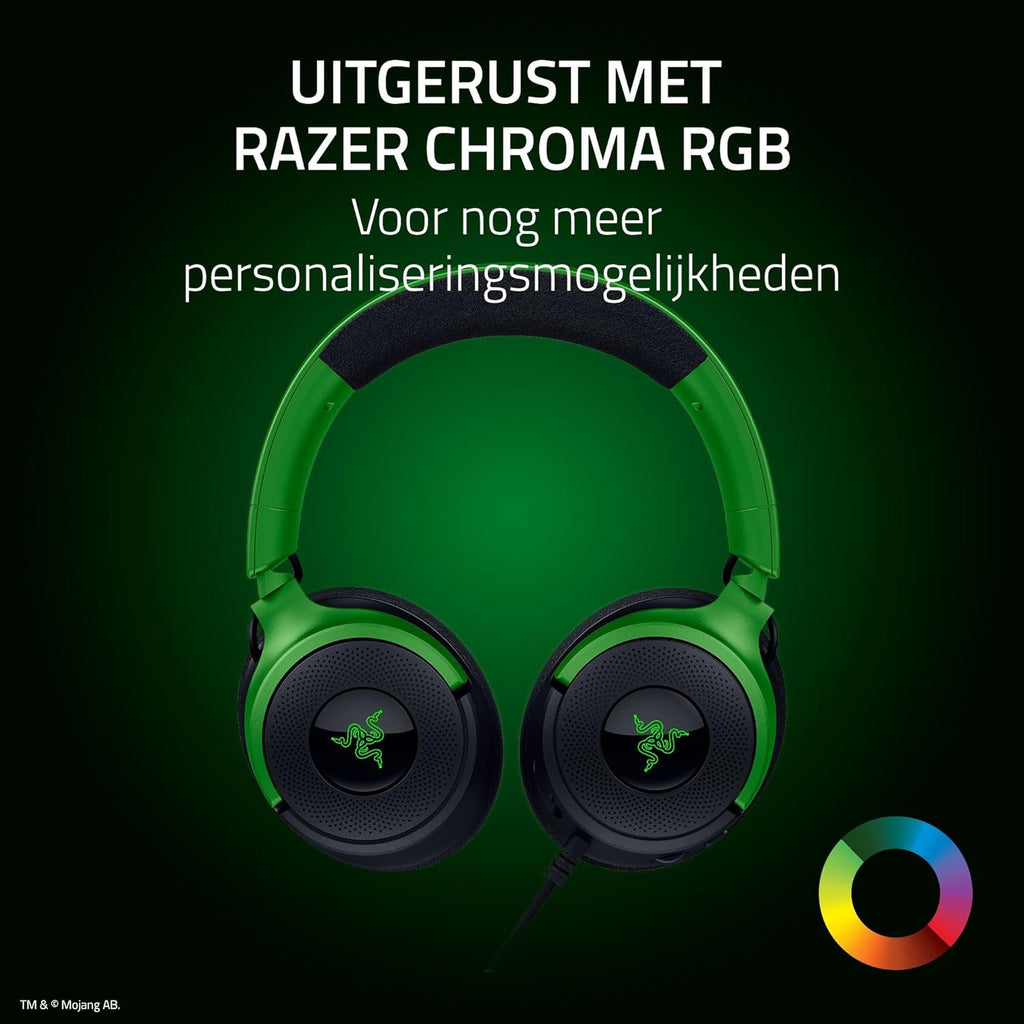 Razer Kraken V4 - Draadloze Gaming Headset (3 Modes Connectiviteit, TriForce 40mm Drivers, 9-Zone RGB Earcup Verlichting, Mix & Volume aanpassingen, THX Spatial Audio) Zwart