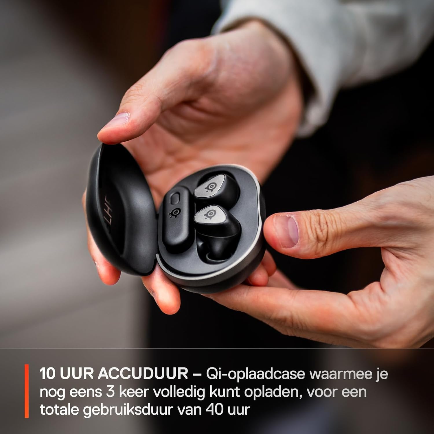 SteelSeries Arctis GameBuds™ voor Xbox - Draadloze gamingoordopjes - 2,4-GHz + BT5.3 - ANC/Transparency-modus - IP55-waterbestendigheid - 40 uur accuduur - Draadloos opladen - Xbox,PS5,pc,mobiel-Zwart