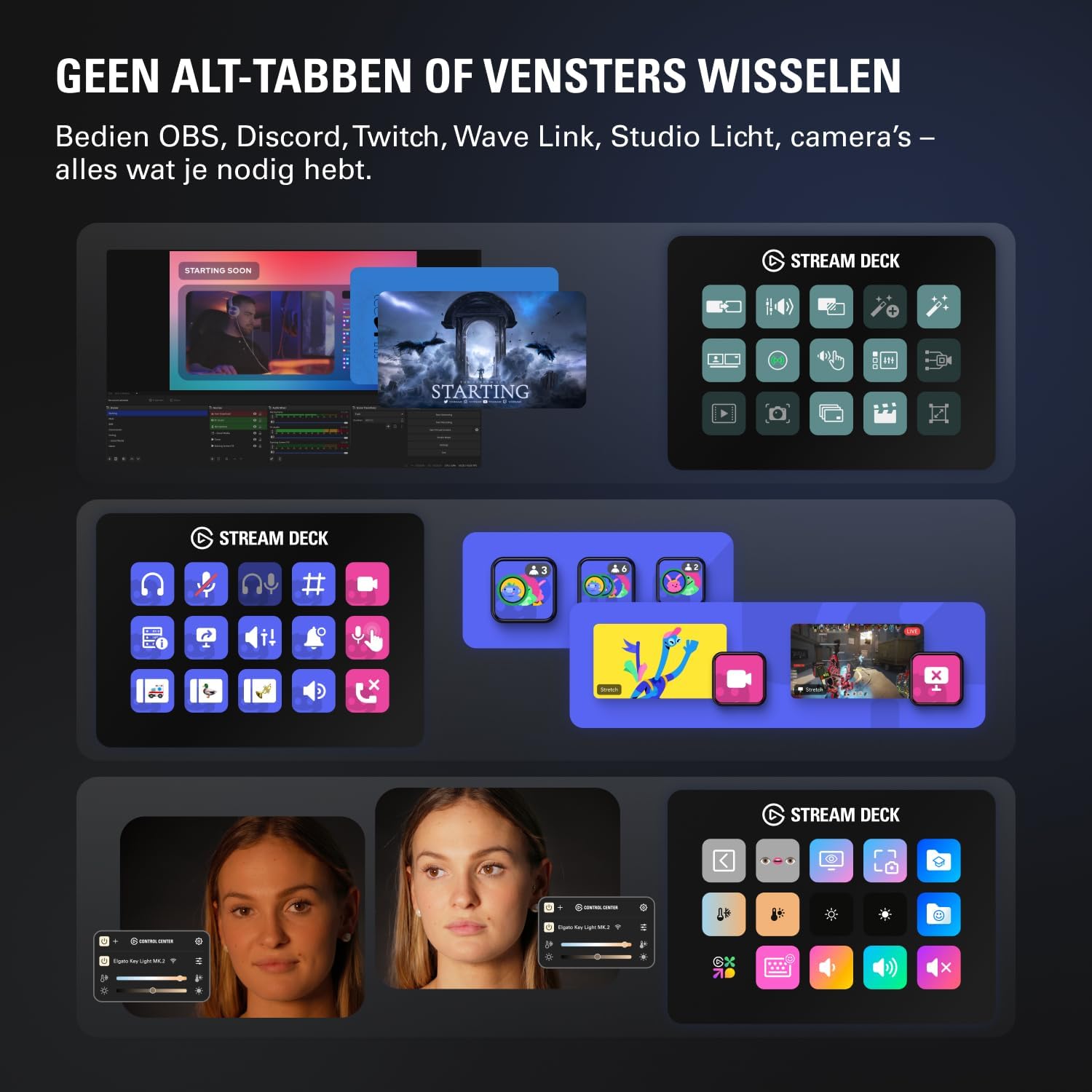 Elgato Stream Deck MK.2 – Studiocontroller, 15 macrotoetsen, start acties in apps en software zoals OBS, Twitch, YouTube en meer, werkt met Mac en pc