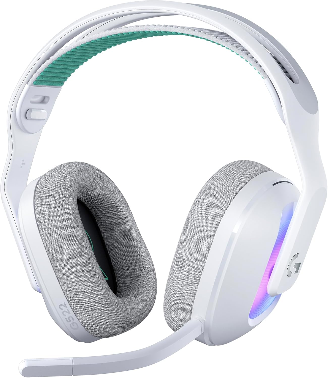 Logitech G522 LIGHTSPEED draadloze gaming headset, LIGHTSYNC RGB, microfoon en geavanceerde gesynchroniseerde audio, drievoudige connectiviteit - LIGHTSPEED, Bluetooth, USB-A naar USB-C voor pc -Zwart