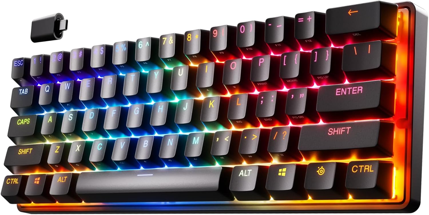 SteelSeries Apex Pro Mini Gen 3 OmniPoint 3.0 HyperMagnetic-schakelaars - Verstelbare activering - Rapid Trigger - Presets voor games - Protection Mode - Rapid Tap/SOCD - RGB - PBT-keycaps - UK QWERTY