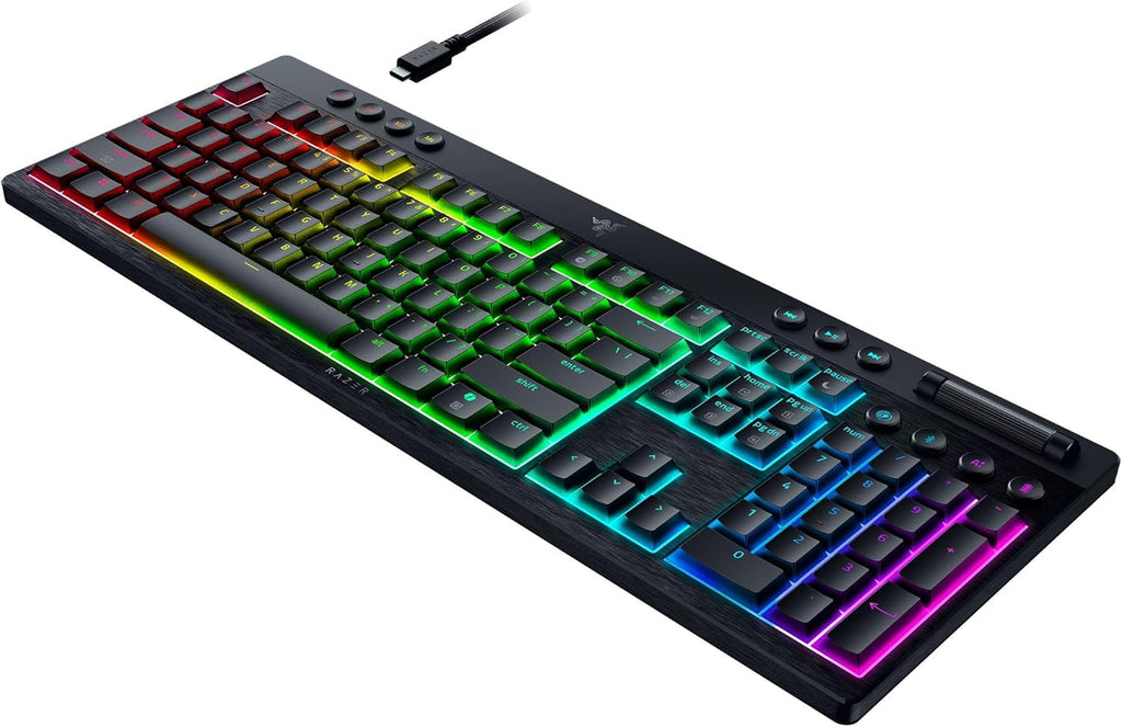 Razer BlackWidow V4 - Mechanisch gaming toetsenbord met Chroma RGB (Mechanische Razer gele schakelaars, 6 speciale macro toetsen, Doubleshot ABS keycaps) QWERTY US Layout | Zwart