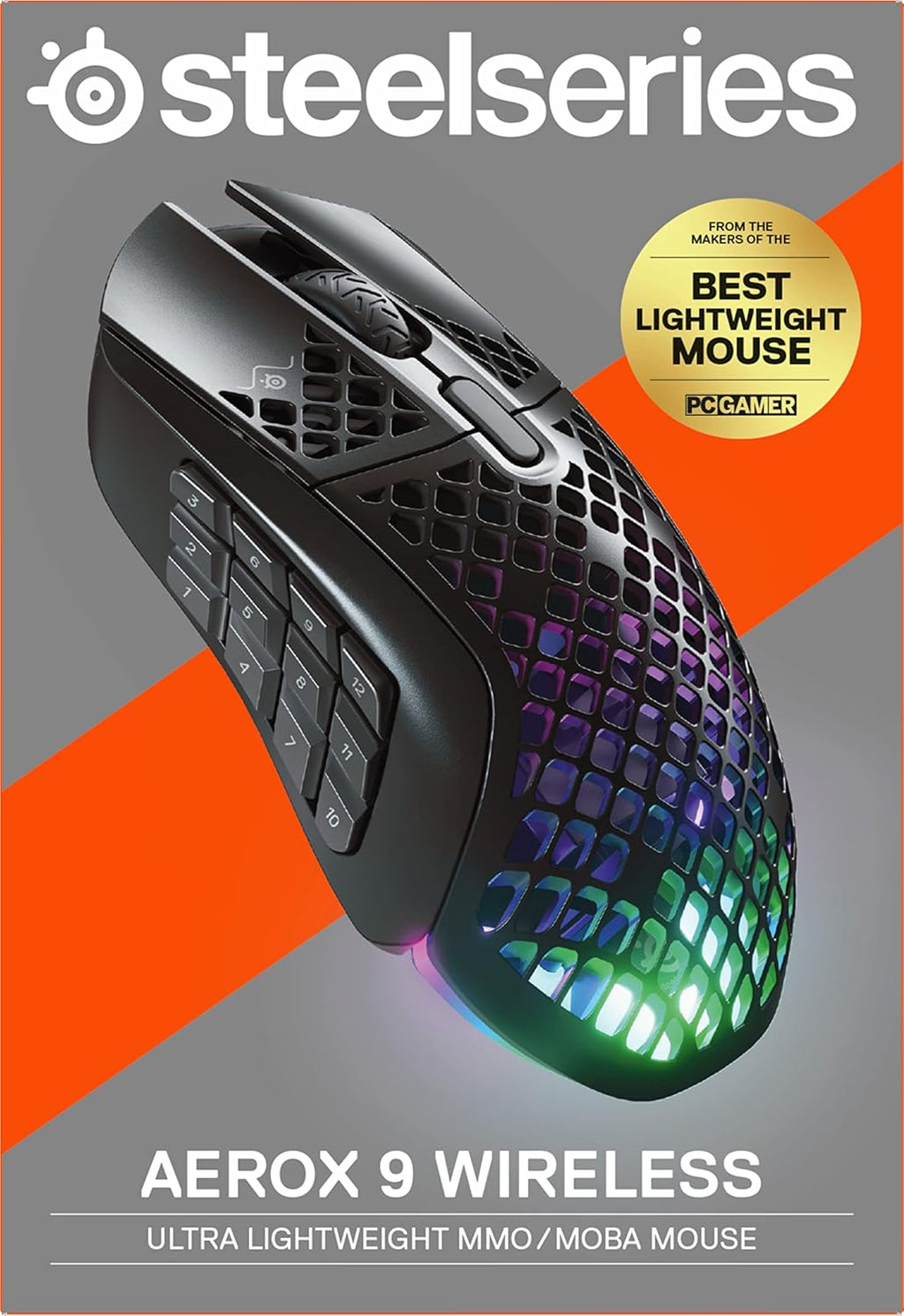 SteelSeries Aerox 3 - Geperforeerde RGB-gamingmuis - Ultralicht waterbestendig ontwerp - 8,500 DPI TrueMove Core optische sensor - Snow