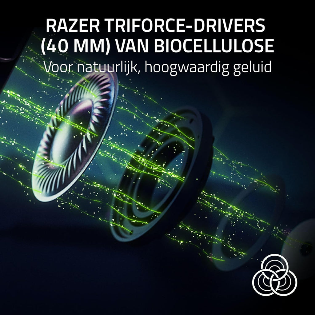 Razer Kraken V4 - Draadloze Gaming Headset (3 Modes Connectiviteit, TriForce 40mm Drivers, 9-Zone RGB Earcup Verlichting, Mix & Volume aanpassingen, THX Spatial Audio) Zwart