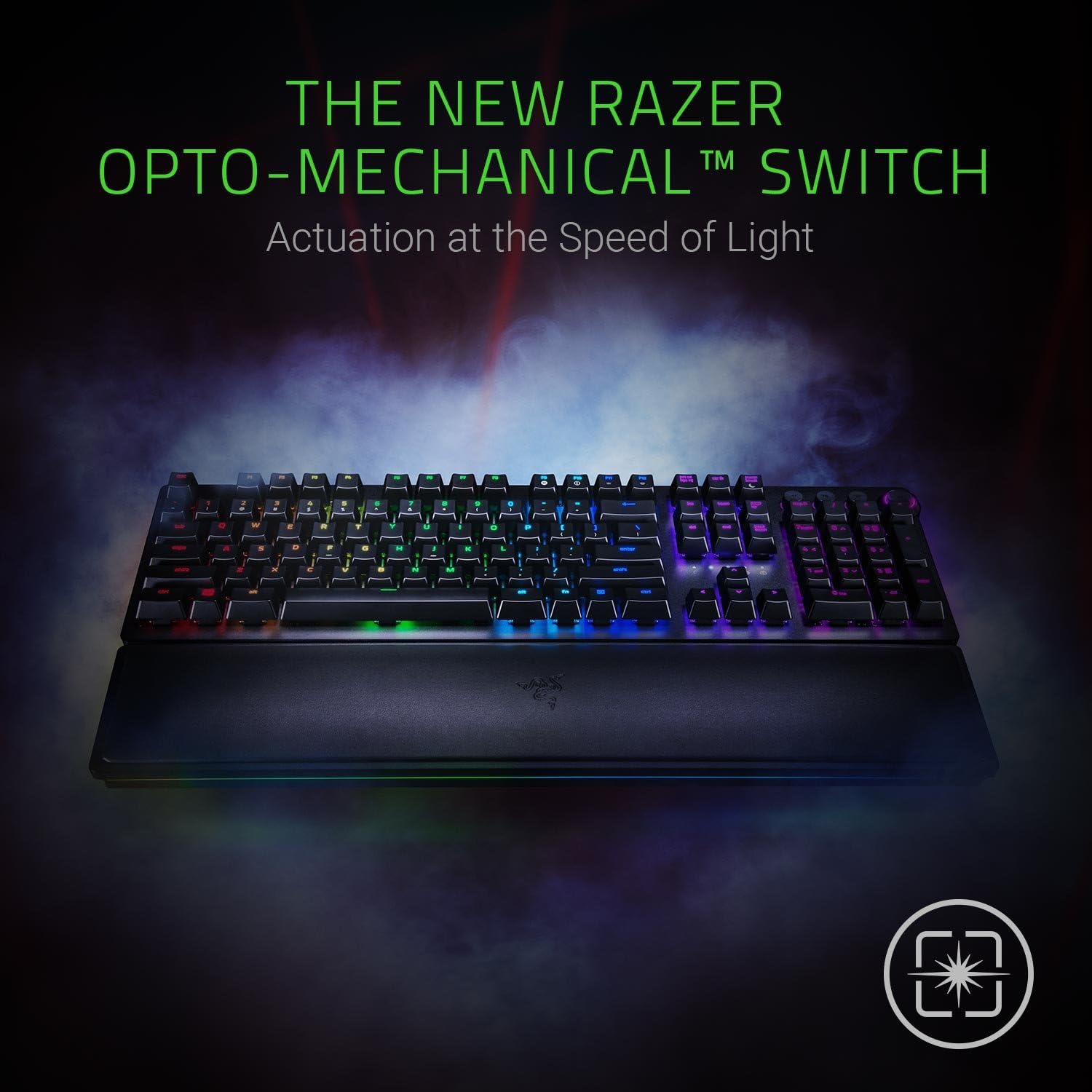 Razer Huntsman Mini (Rode Schakelaar) - Compact 60% gaming toetsenbord (Lineaire Optische Schakelaars, Doubleshot PBT toetskappen, Afneembare USB-C kabel) QWERTY US layout | Zwart